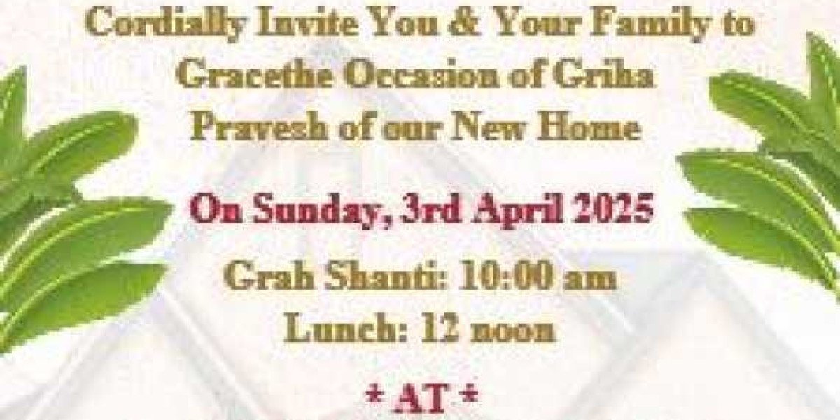 Griha Pravesh Invitation Card in English Free Design