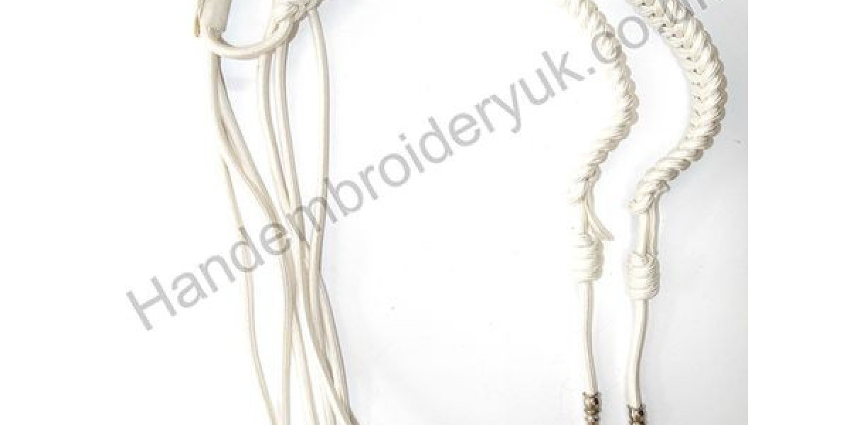 Aiguillette White Silk with Silver Tips – A True Symbol of Elegance and Uniform Tradition