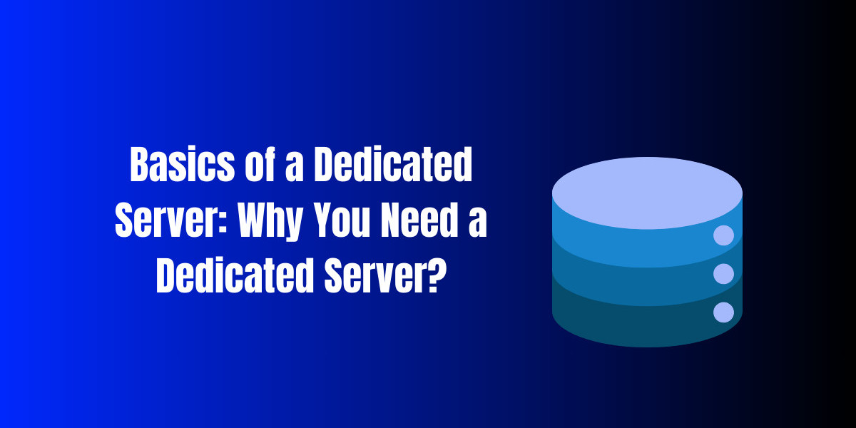 Basics of a Dedicated Server: Why You Need a Dedicated Server?