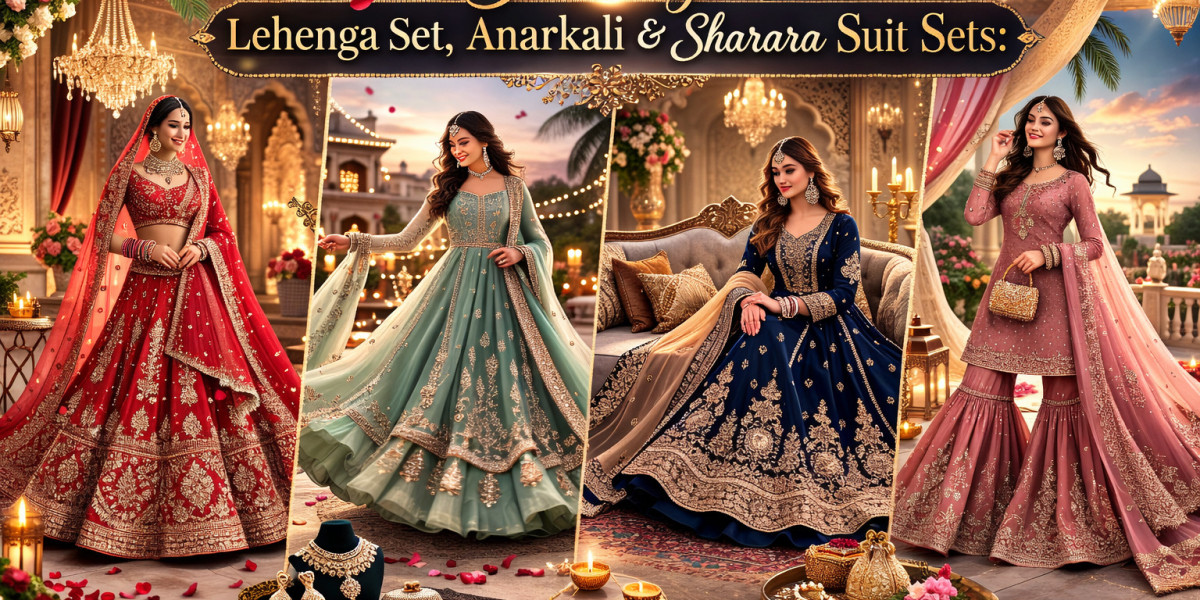 Trending Lehenga Set, Anarkali & Sharara Suit Sets: Designer Suits in Luxury Silk