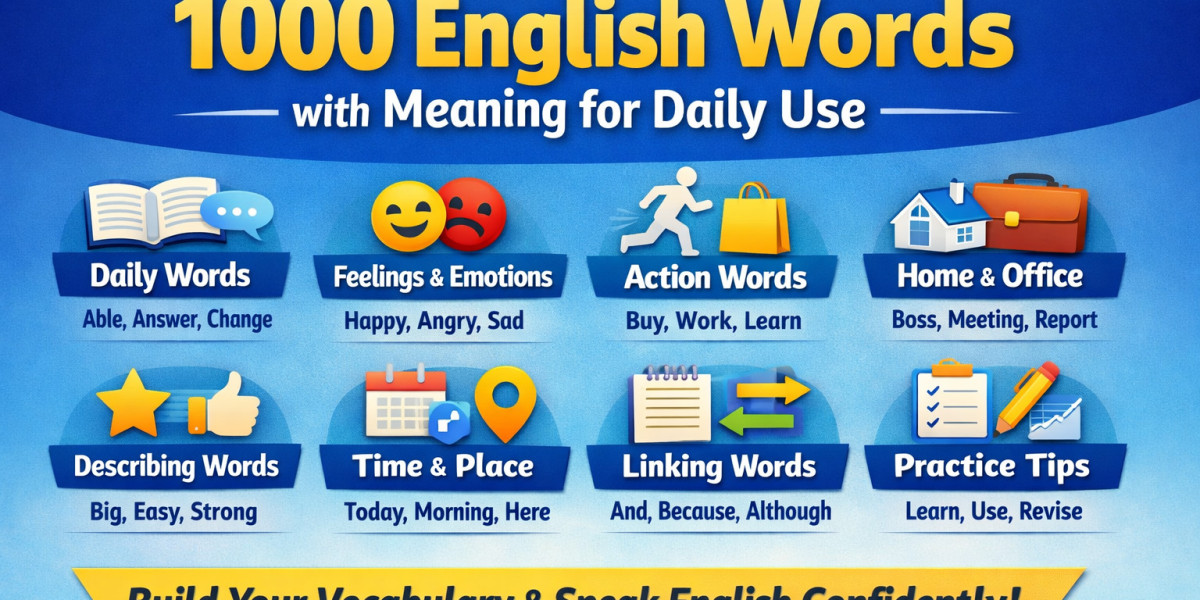 Essential 1000 English Words with Meaning for Daily Use