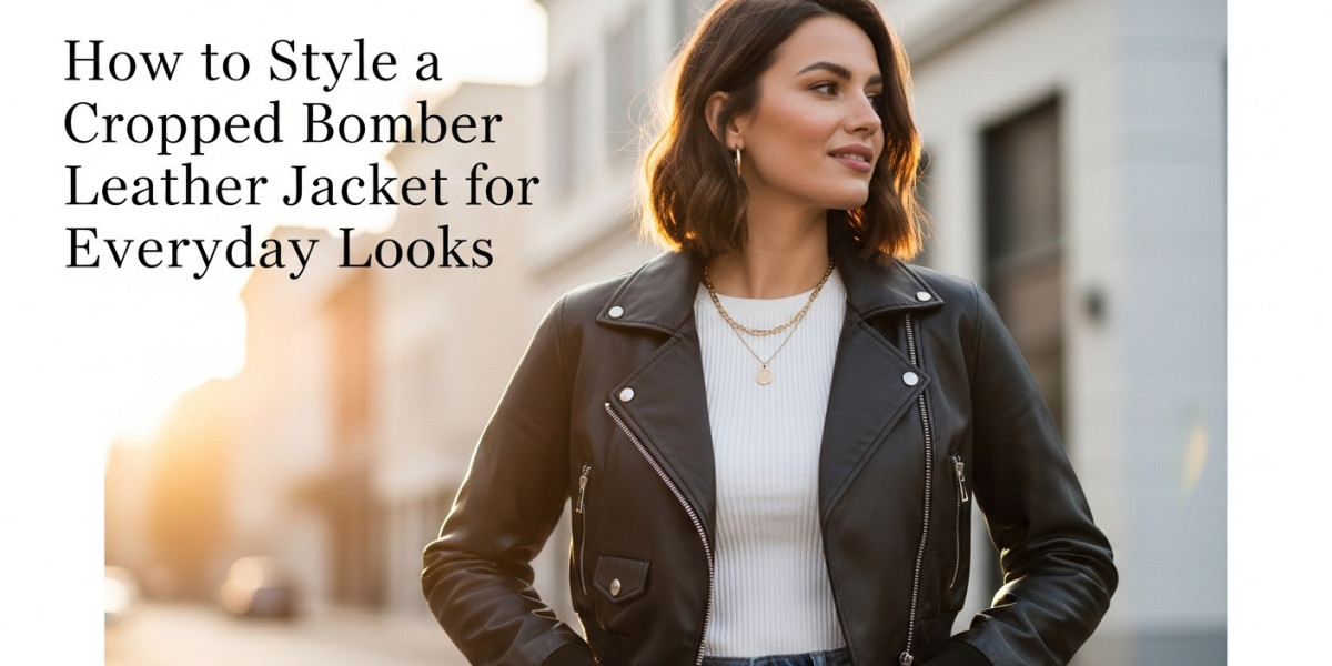 How to Style a Cropped Bomber Leather Jacket for Everyday Looks