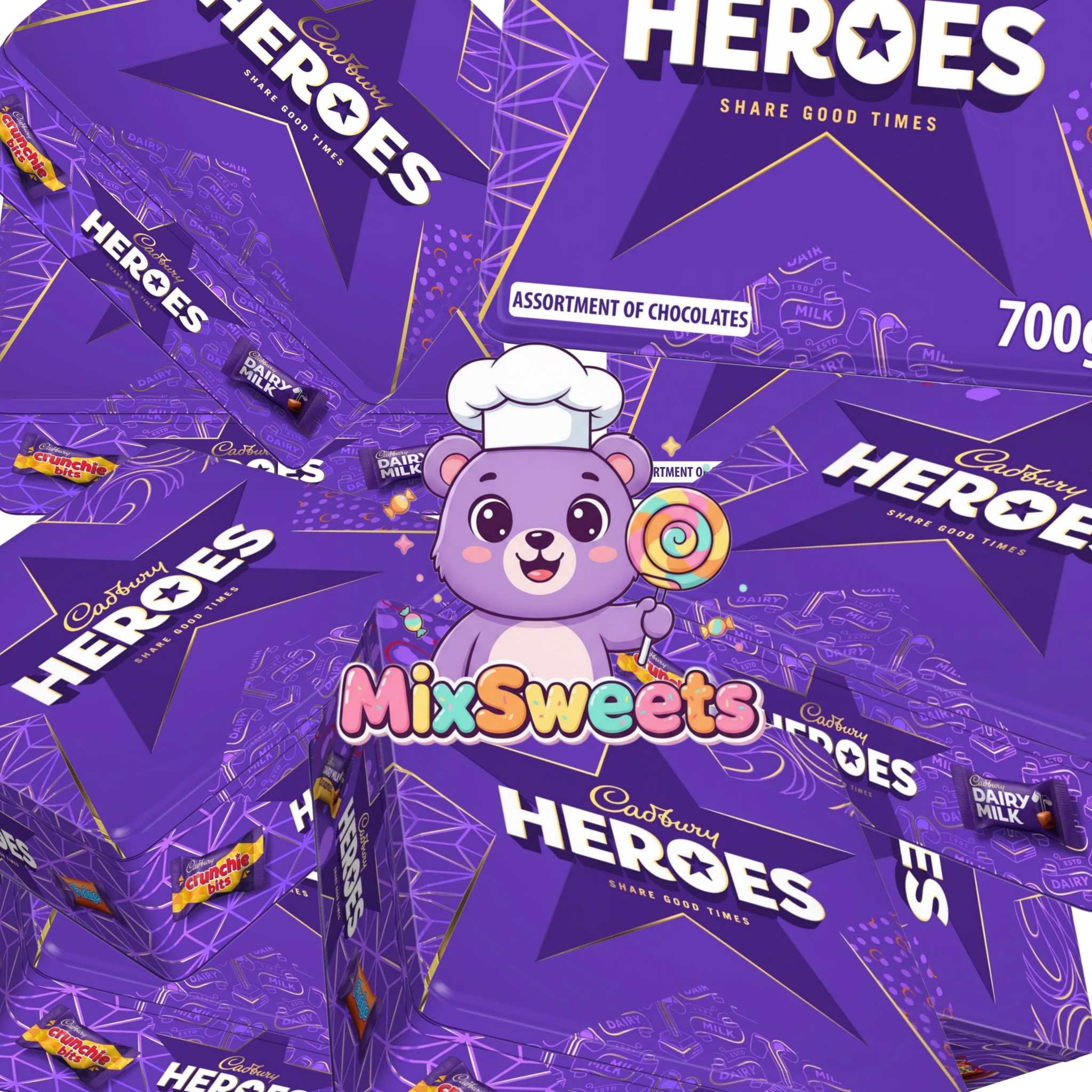 Cadbury Heroes Chocolate Tin - Mix Sweets | Free Delivery Over £20
