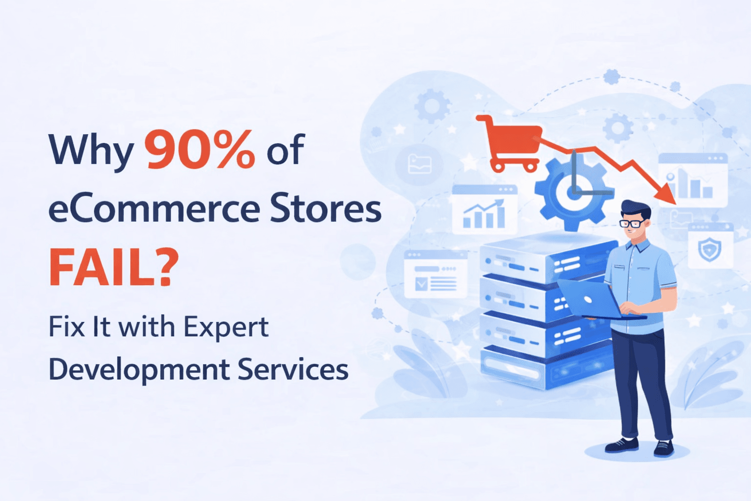 Why 90% of eCommerce Stores Fail: The Role of Professional eCommerce Development Services