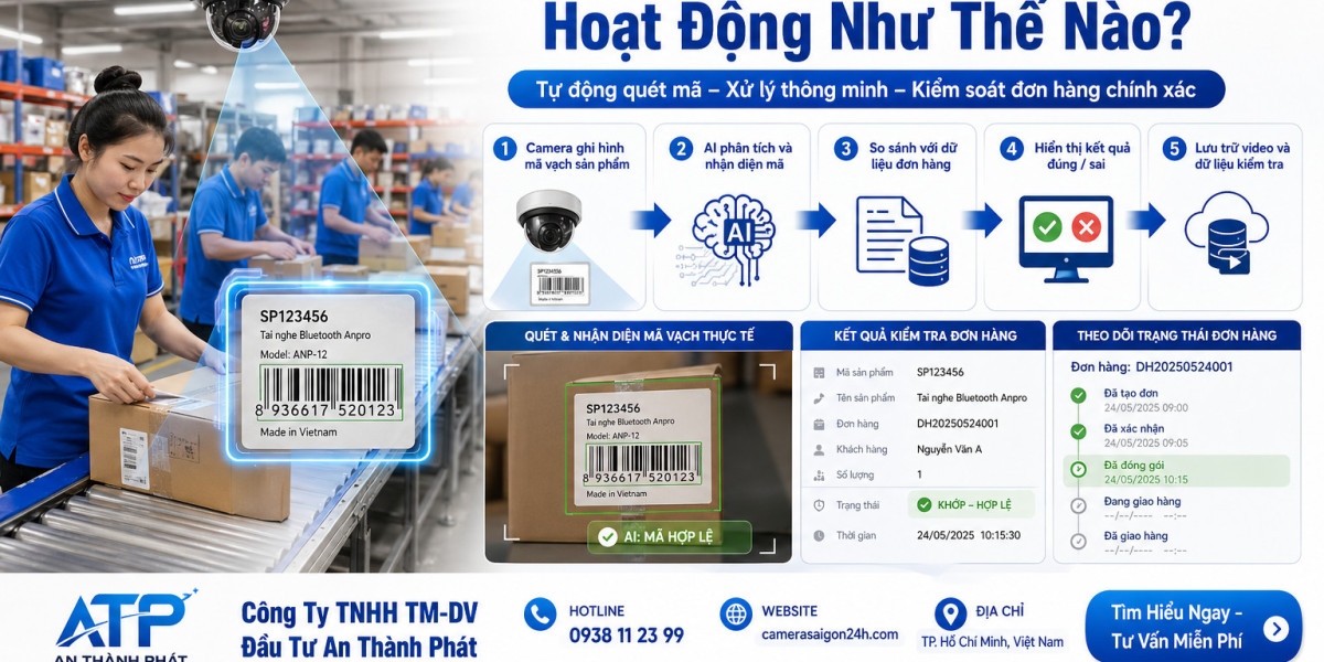Giải pháp lắp đặt camera quan sát quét mã vận đơn tự động