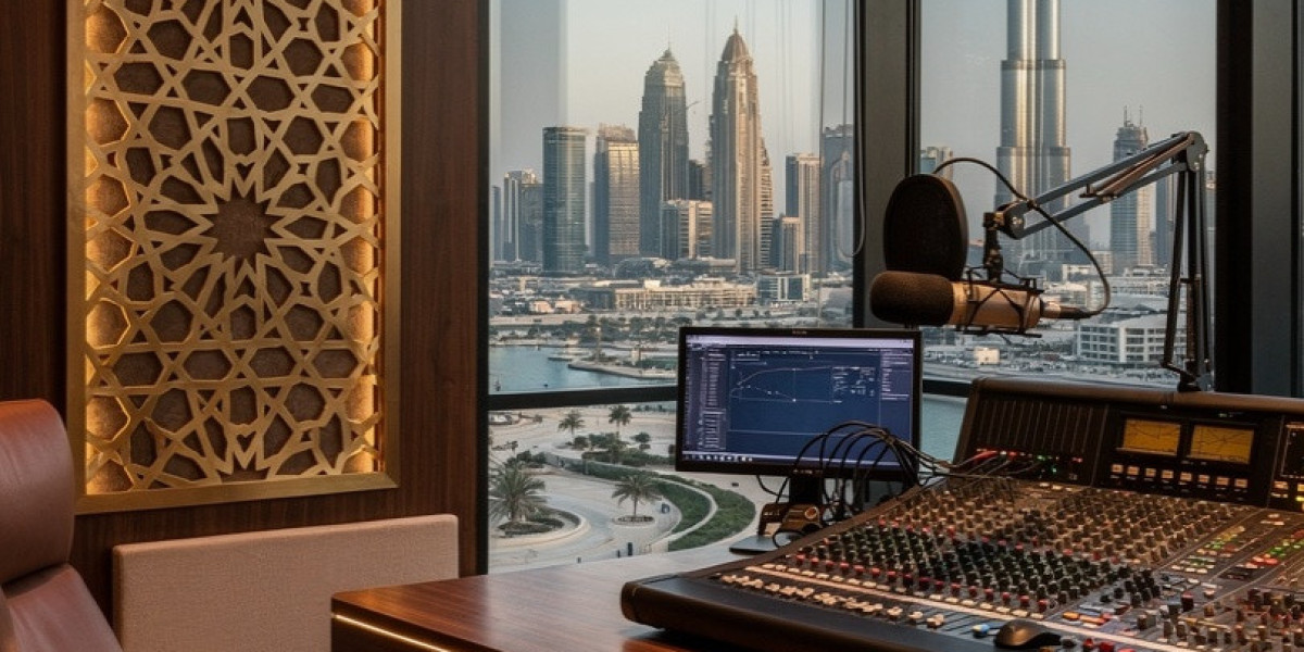 Studio Podcast Dubai with HD Cameras and Soundproofing