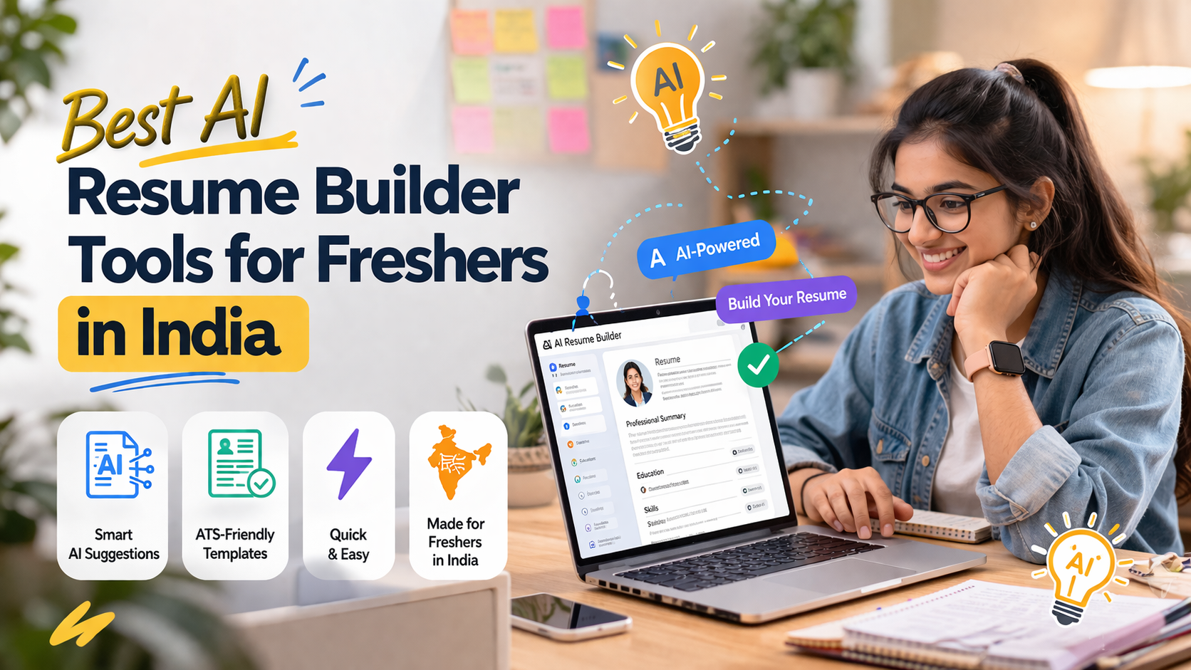 Best AI Resume Builder Tools for Freshers in India - Tech Above It