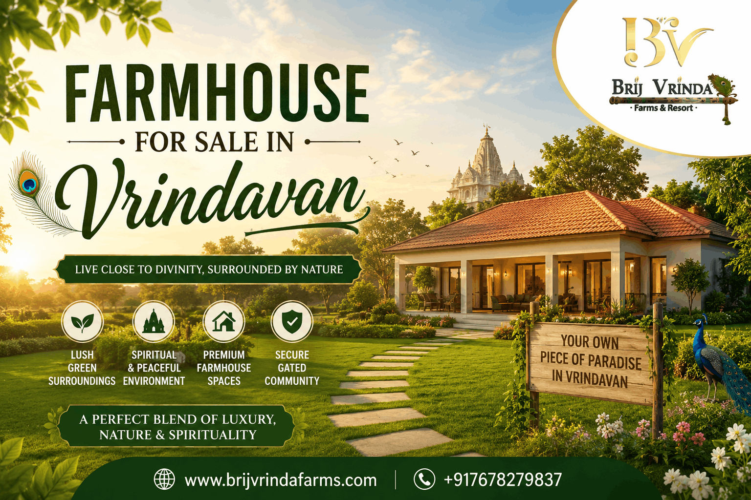 Farmhouse for Sale in Vrindavan: Complete Buyer's Guide 2026 | Brij Vrinda