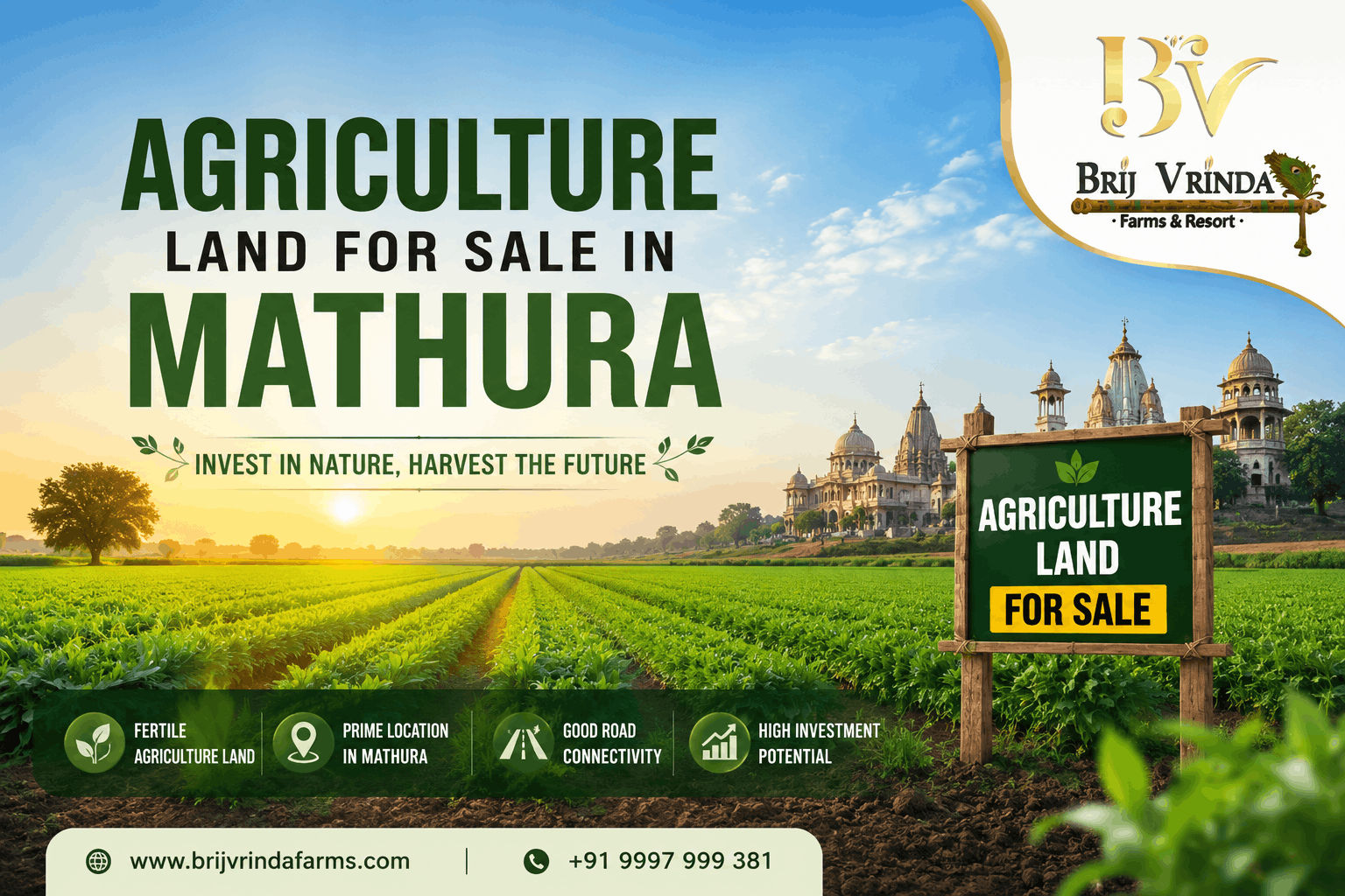 Agriculture Land for Sale in Mathura | Farmland & Plots Near Vrindavan