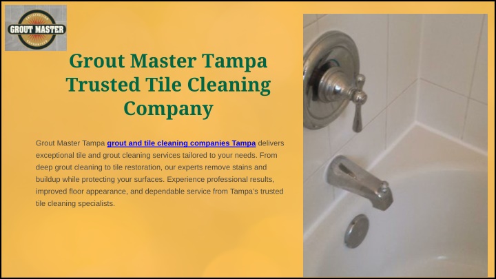 PPT - Grout Master Tampa Trusted Tile Cleaning Company PowerPoint Presentation - ID:14874403