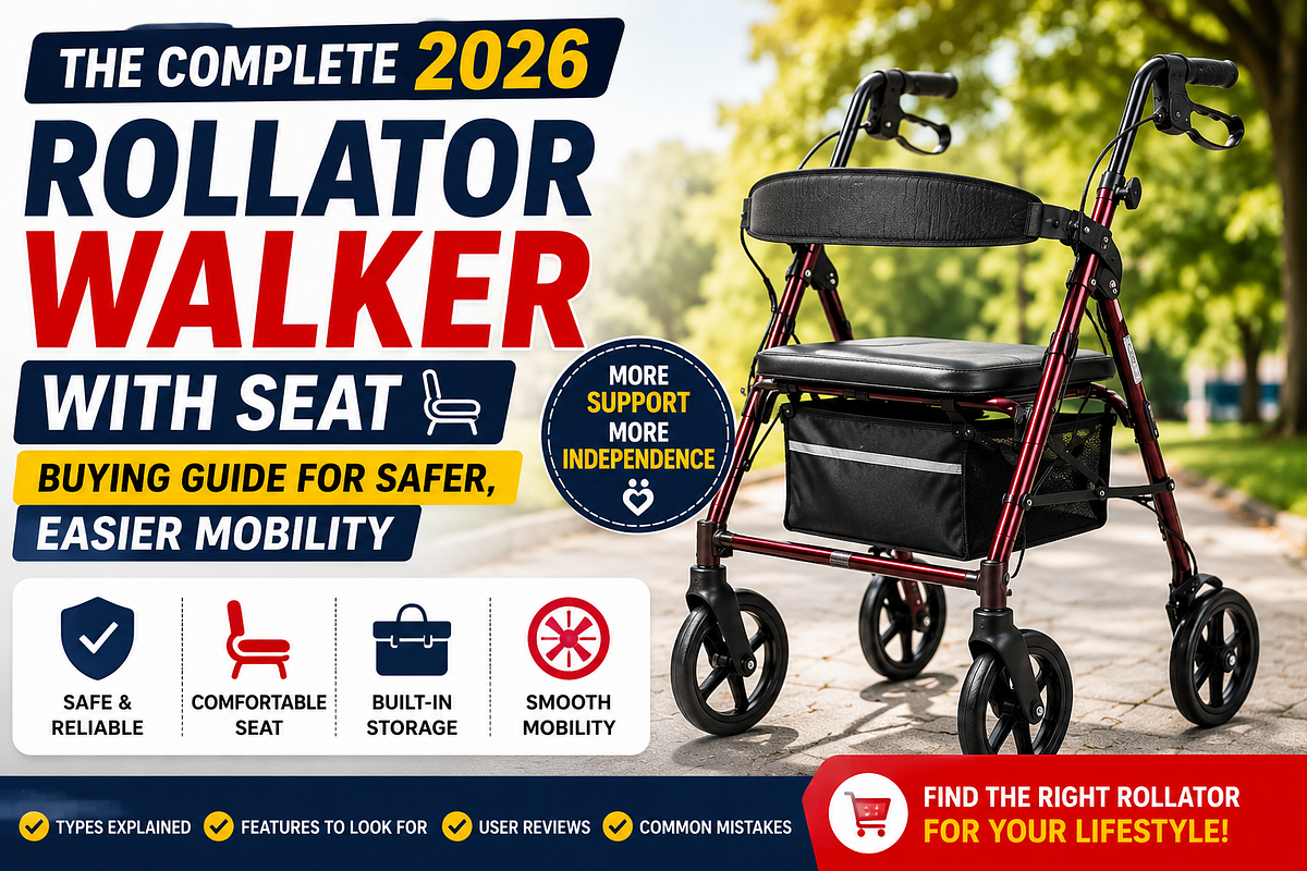 Rollator Walker with Seat: The Complete 2026 Buying Guide for Safer, Easier Mobility | by Medical & Health Products at All Care Store | Jul, 2026 | Medium