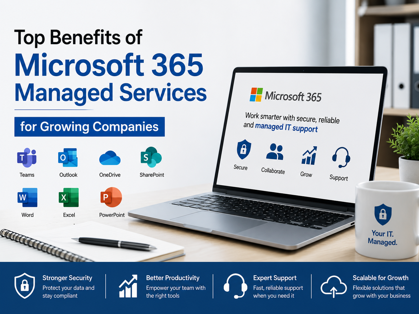 Whizolosophy | Top Benefits of Microsoft 365 Managed Services for Growing Companies