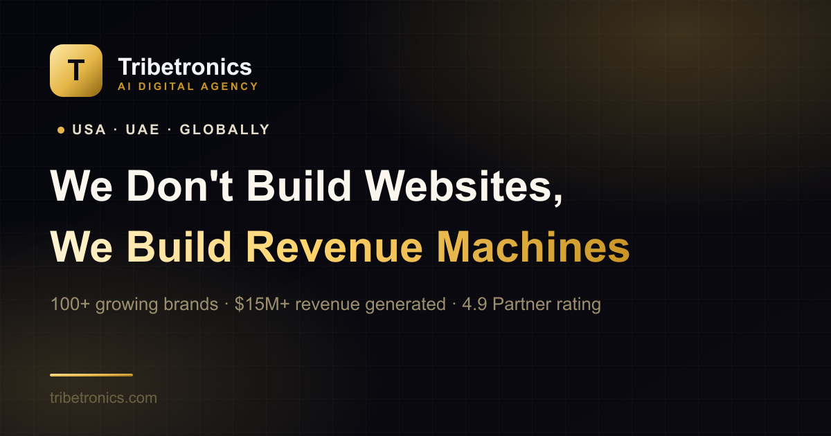 AI Digital Marketing Agency in USA & UAE | Tribetronics