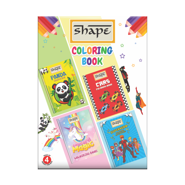 Colouring Books for Kids: Pack of 4 Character Activity Set