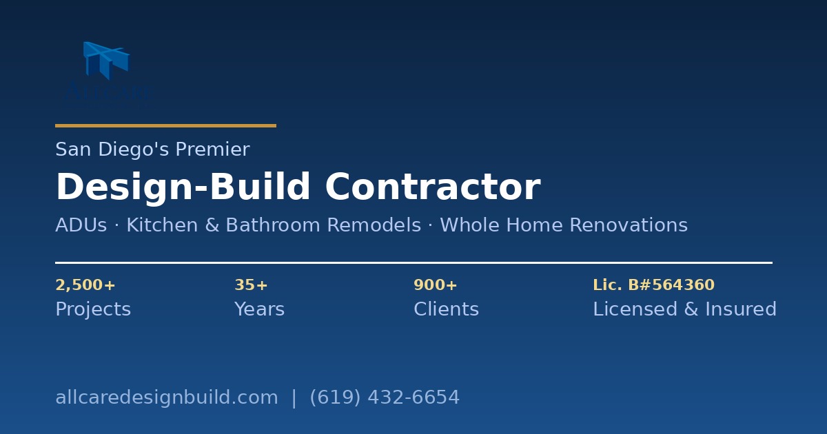 Allcare Design/Build – San Diego's Premier ADU Builder & Home Remodeler
