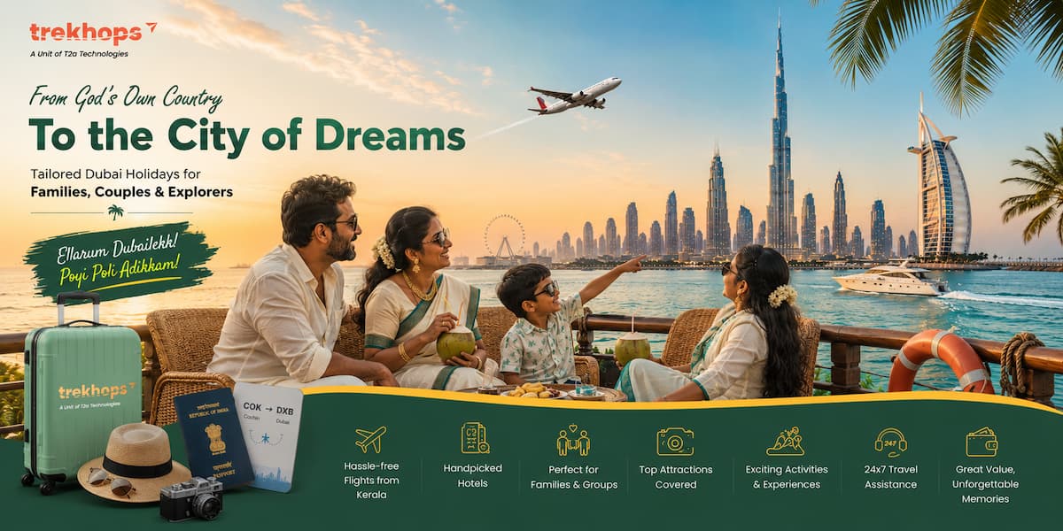 15+ Best Dubai Tour Packages From Kerala | Flights, Hotels & Visa Included - Trekhops India
