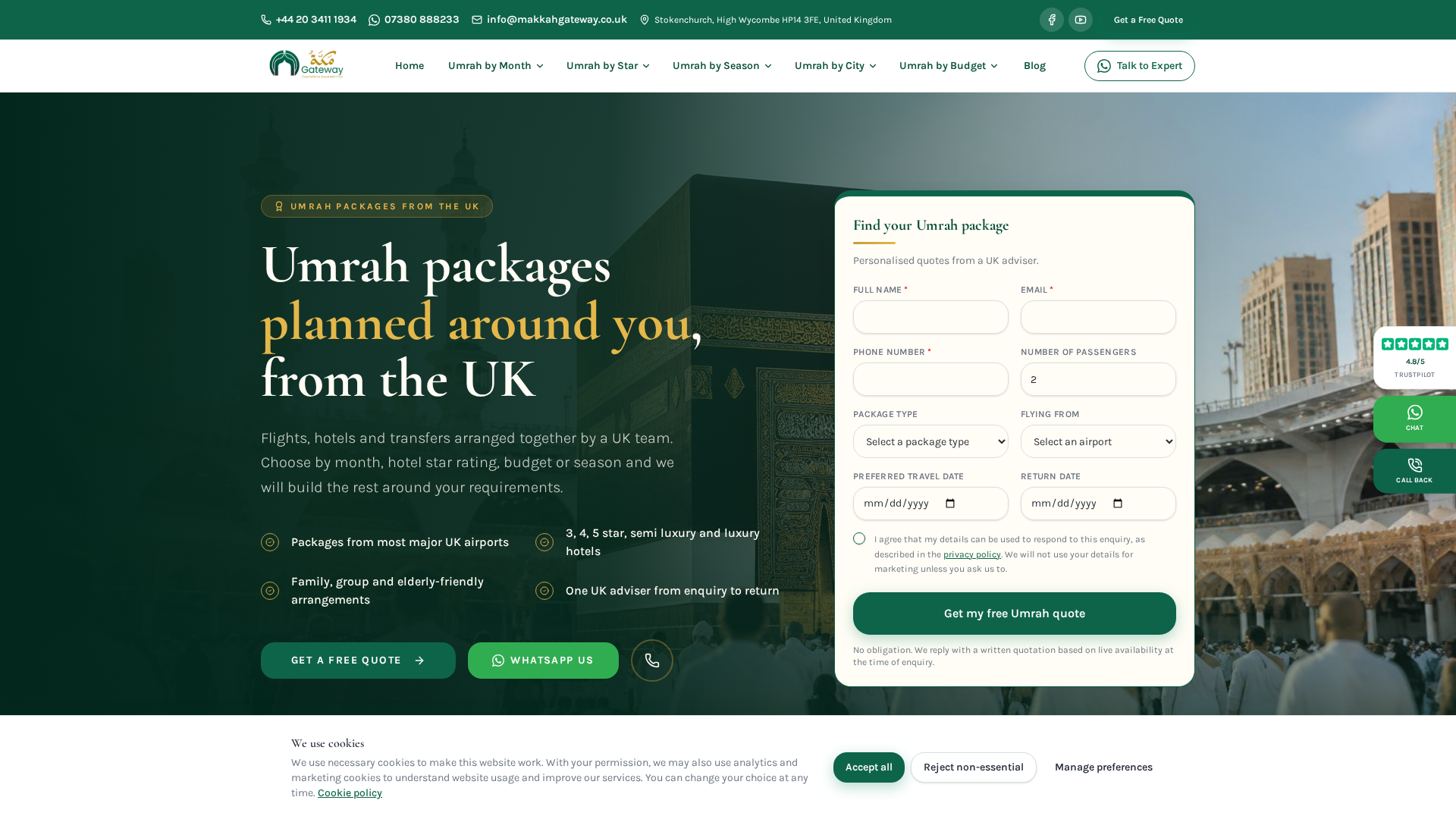 Umrah Packages from the UK | Flights, Hotels & Transfers
