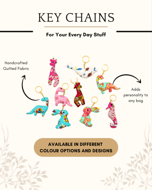 Whitebloom Handcrafted Fabric Animal Keychains | White Bloom Lifestyle